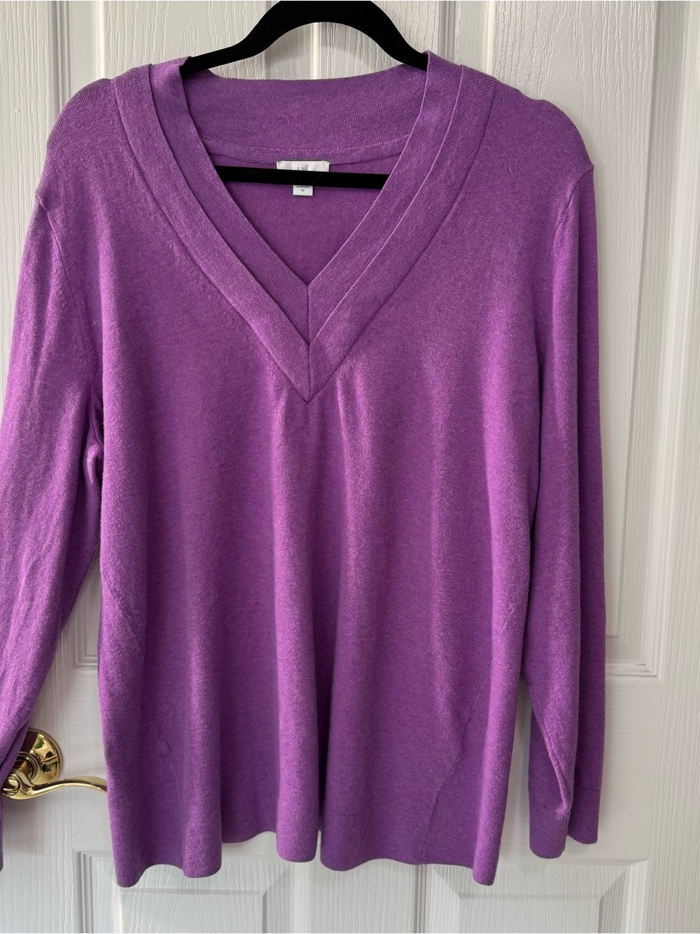 J. Jill Purple V-Neck Sweater
